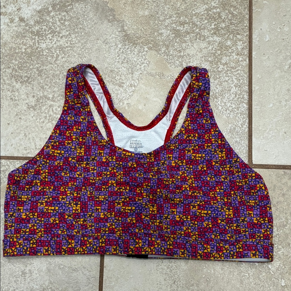 Moving Comfort Red and Purple Sports Bra